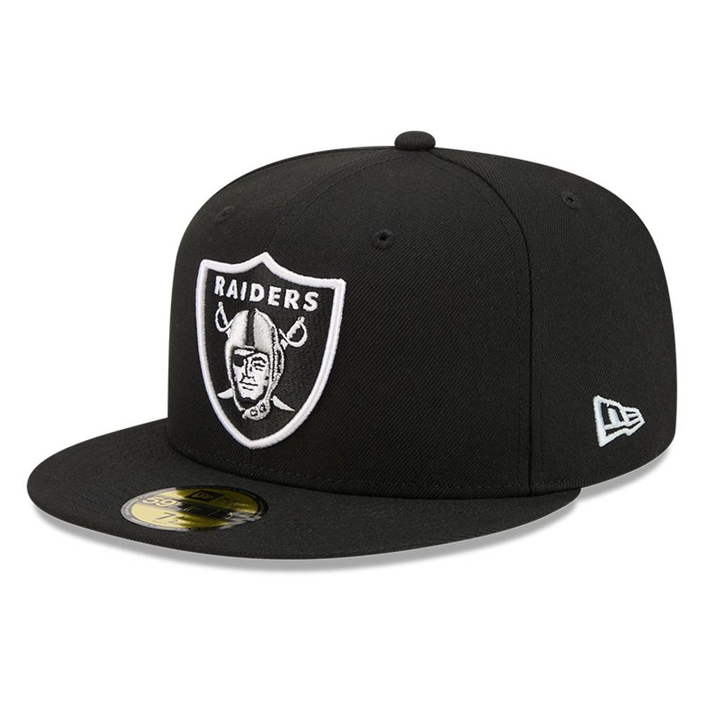 Las Vegas Raiders Black and Team Color Basic New Era 59FIFTY Fitted Hat