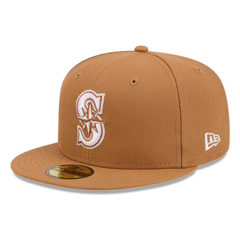 Seattle Mariners Bronze and White Basic New Era 59FIFTY Fitted Hat