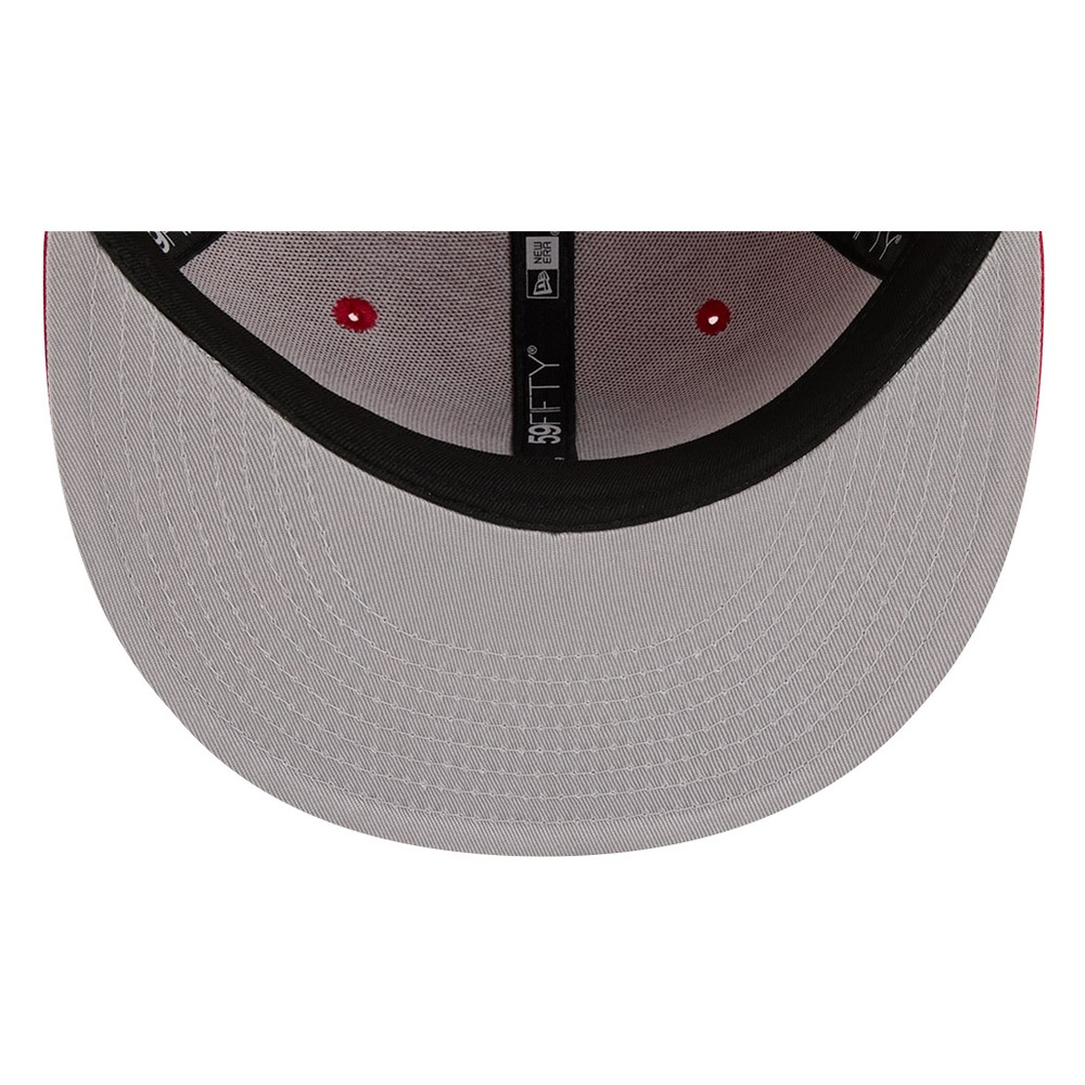 Seattle Mariners Scarlet Red and Black Basic New Era 59FIFTY Fitted Hat