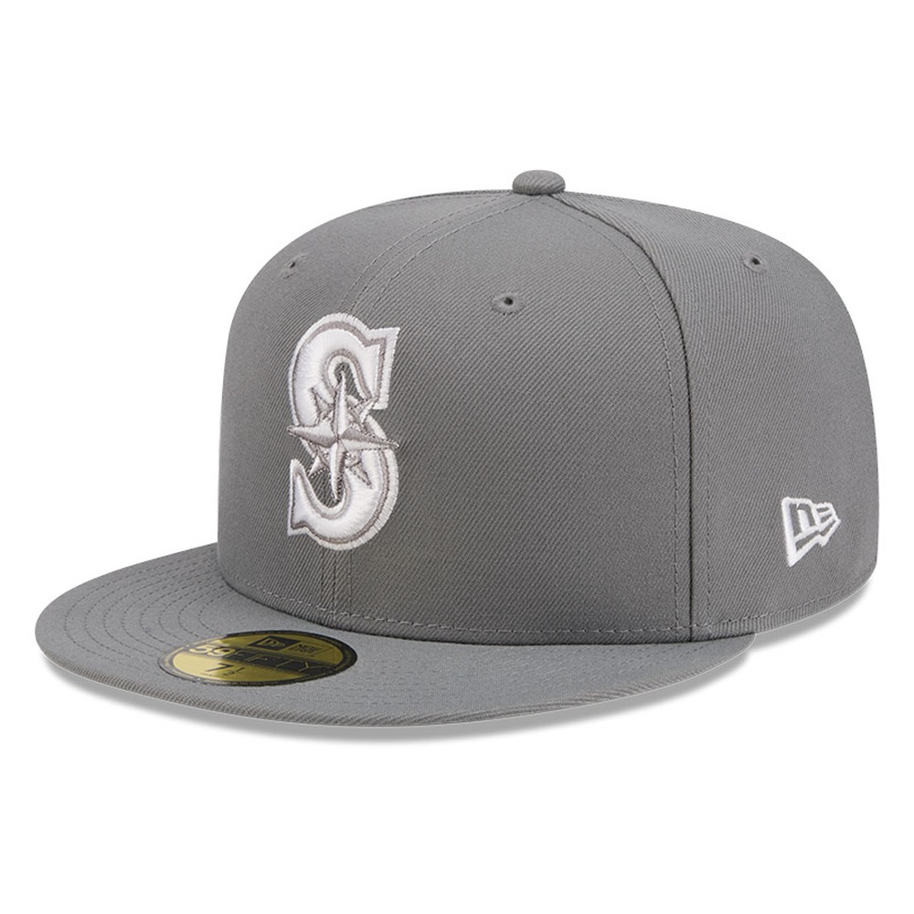 Seattle Mariners Medium Grey Basic New Era 59FIFTY Fitted Hat