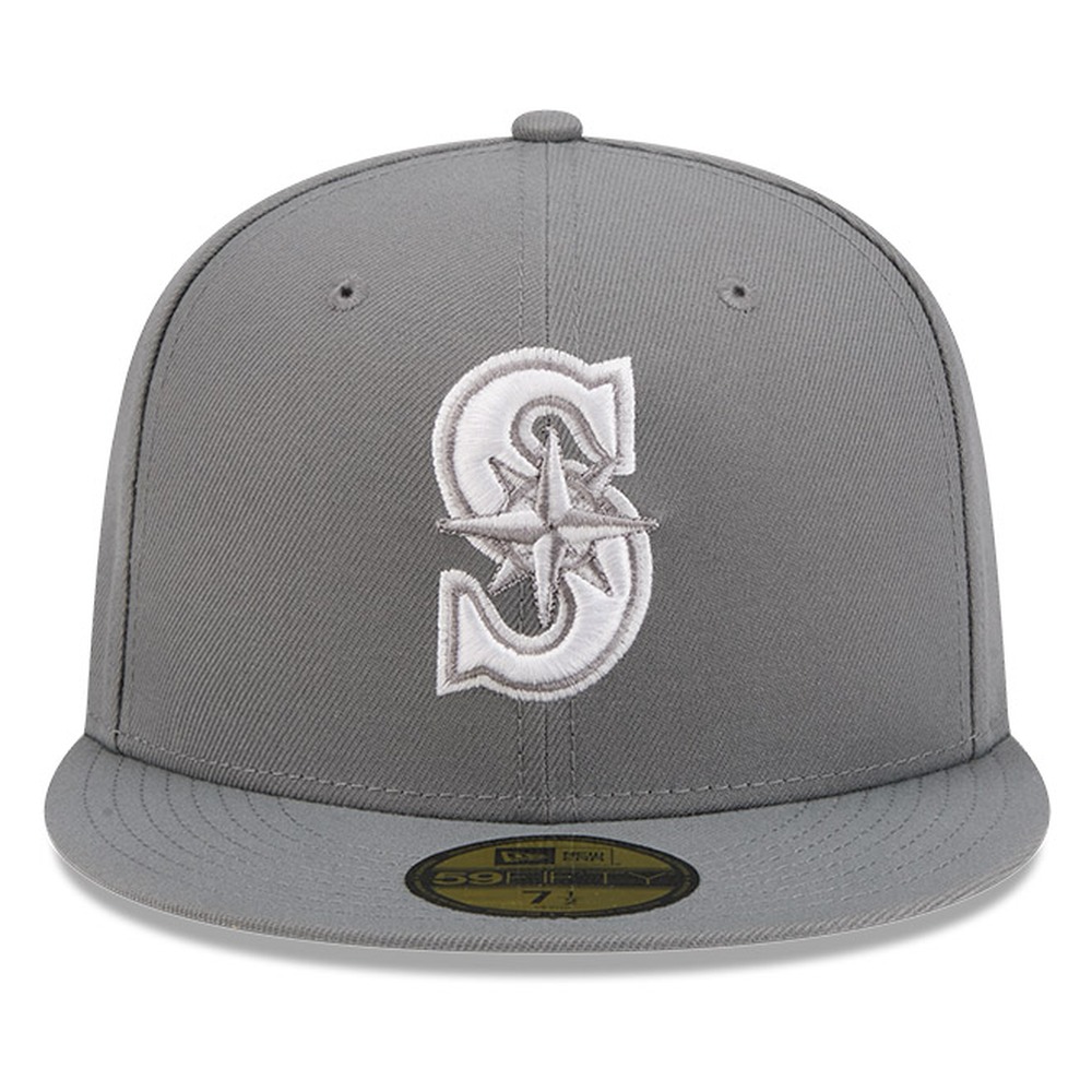 Seattle Mariners Medium Grey Basic New Era 59FIFTY Fitted Hat