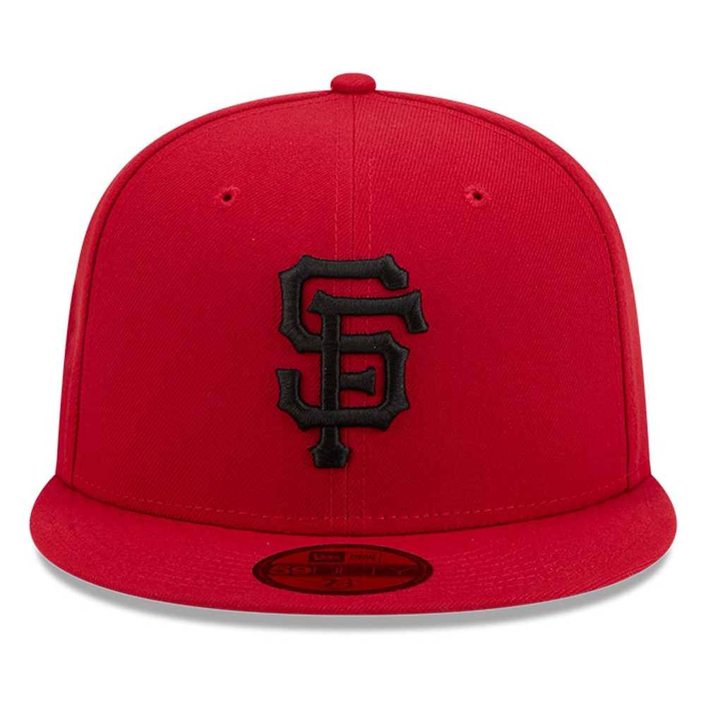 San Francisco Giants Scarlet Red and Black Basic New Era 59FIFTY Fitted Hat