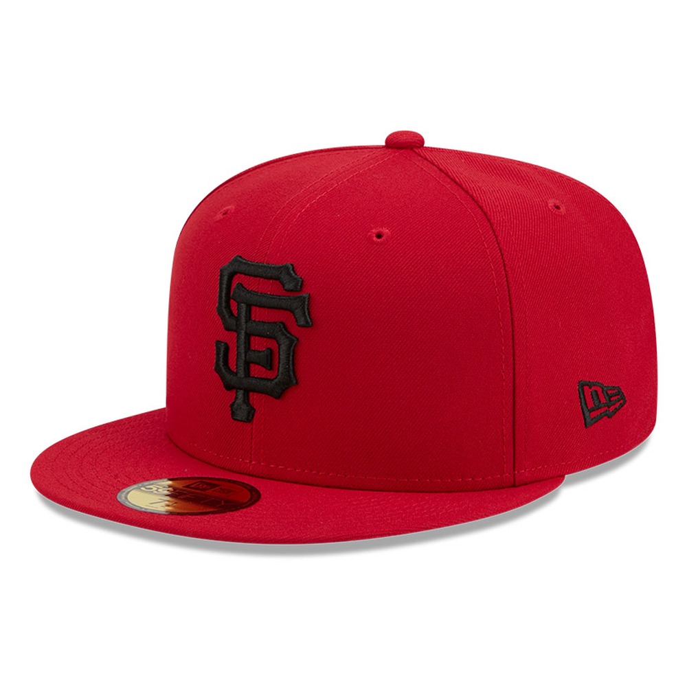 San Francisco Giants Scarlet Red and Black Basic New Era 59FIFTY Fitted Hat