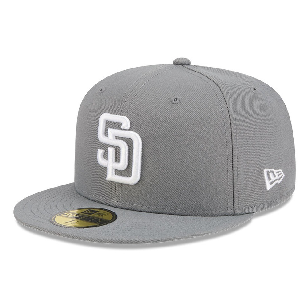 San Diego Padres Medium Grey Basic New Era 59FIFTY Fitted Hat