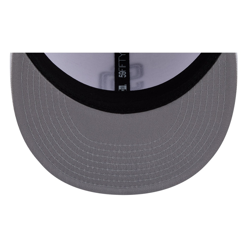 San Diego Padres White and Black Basic New Era 59FIFTY Fitted Hat