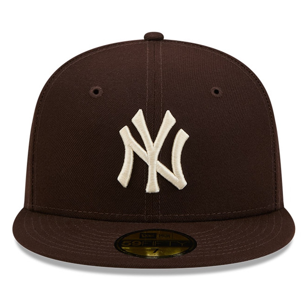 New York Yankees Burntwood Brown Basic Era 59FIFTY Fitted Hat