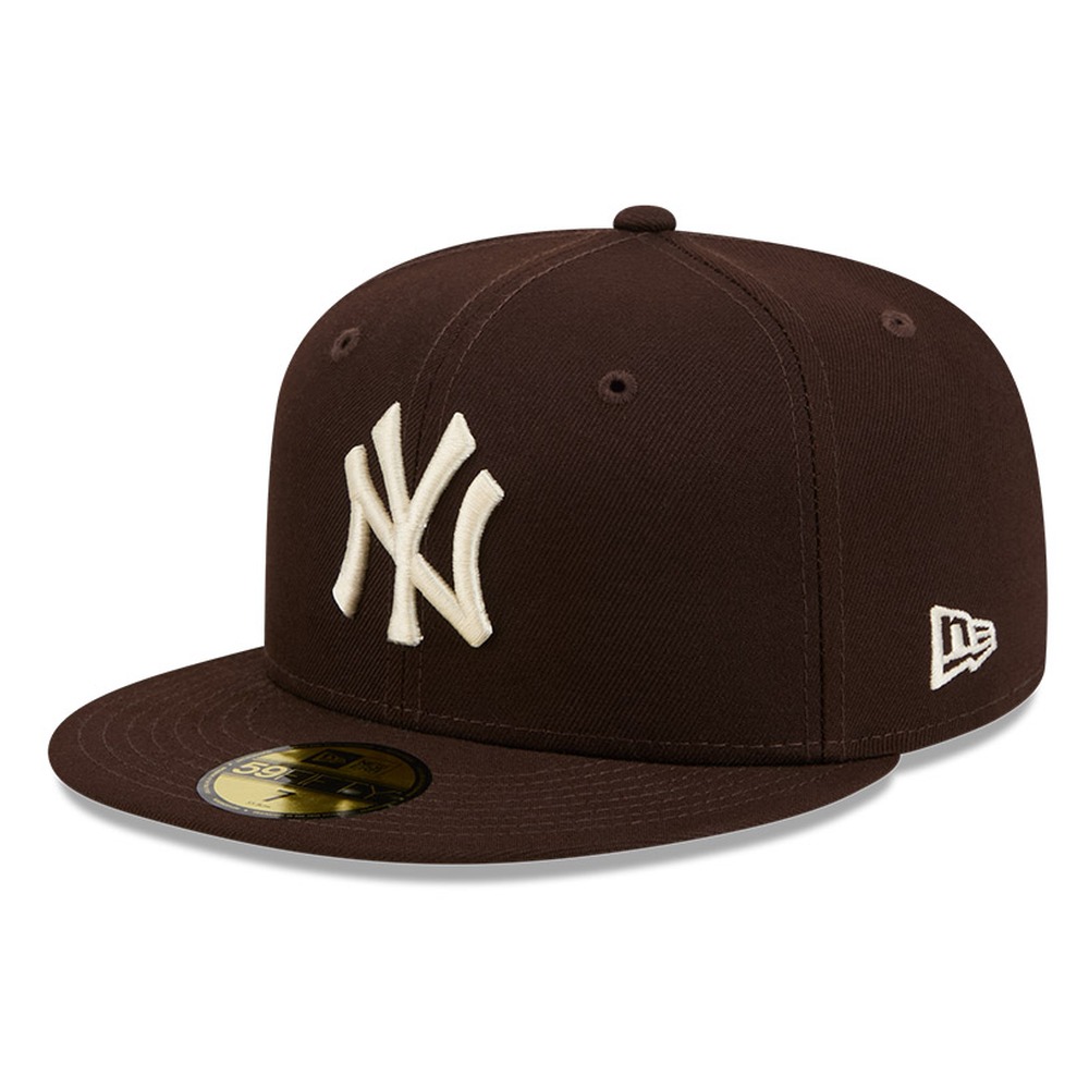 New York Yankees Burntwood Brown Basic New Era 59FIFTY Fitted Hat