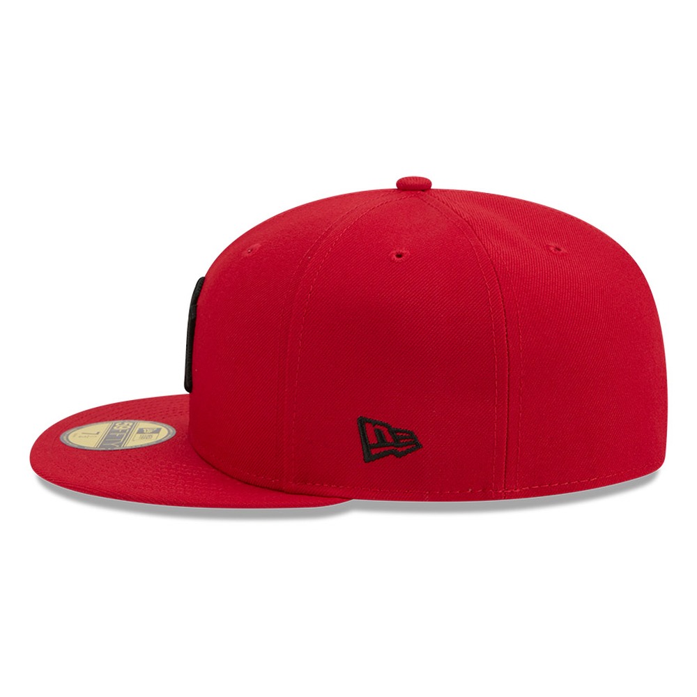 New York Yankees Scarlet Red and Black Basic Era 59FIFTY Fitted Hat