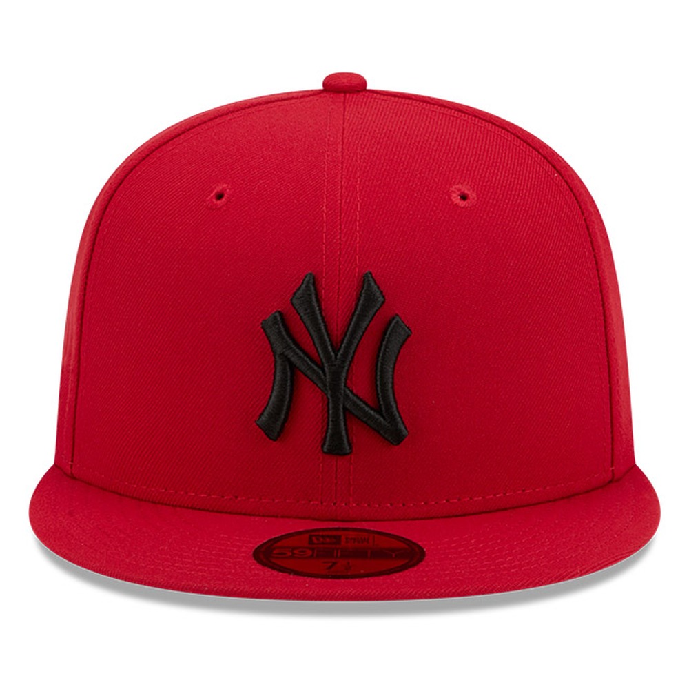New York Yankees Scarlet Red and Black Basic Era 59FIFTY Fitted Hat