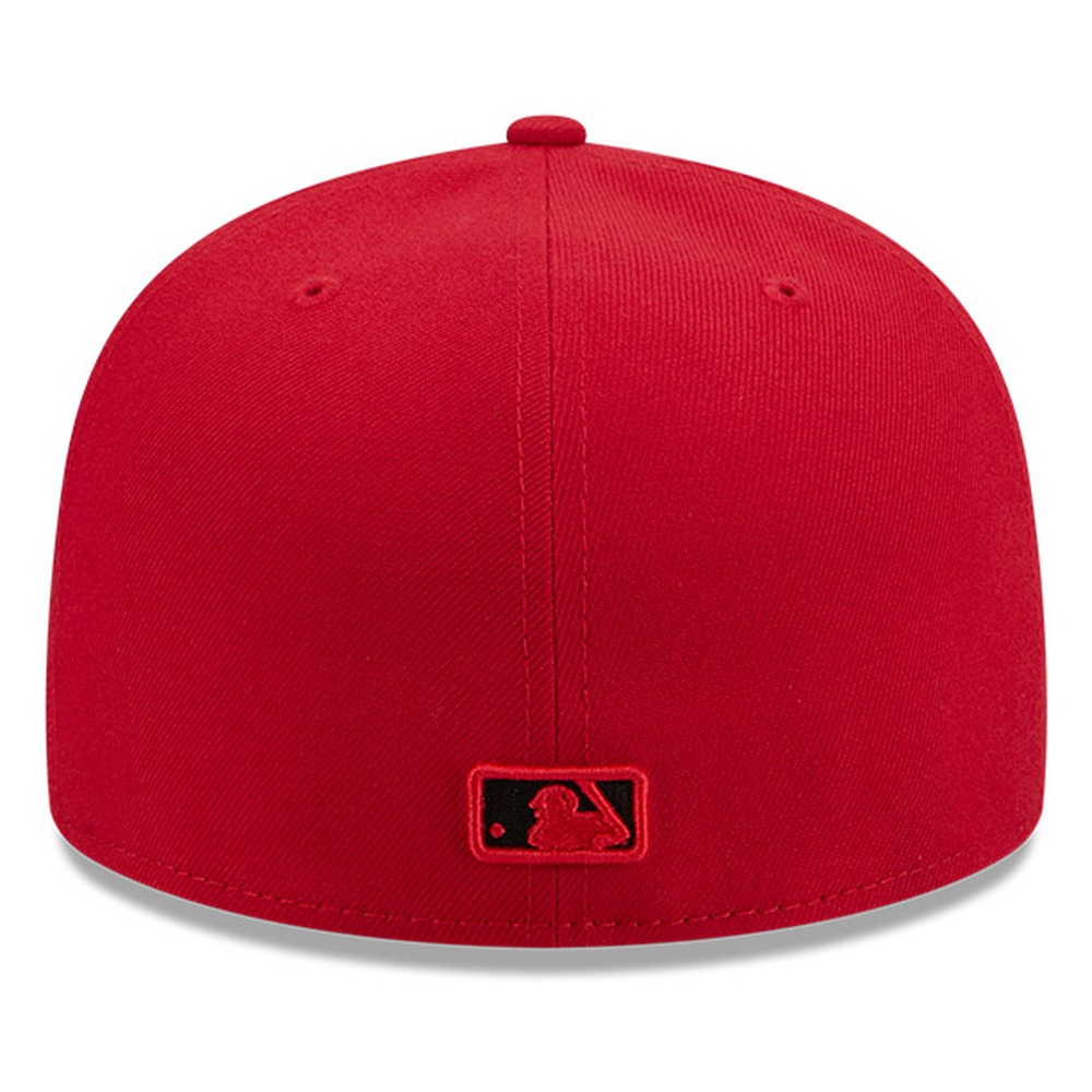New York Mets Scarlet Red and Black Basic Era 59FIFTY Fitted Hat