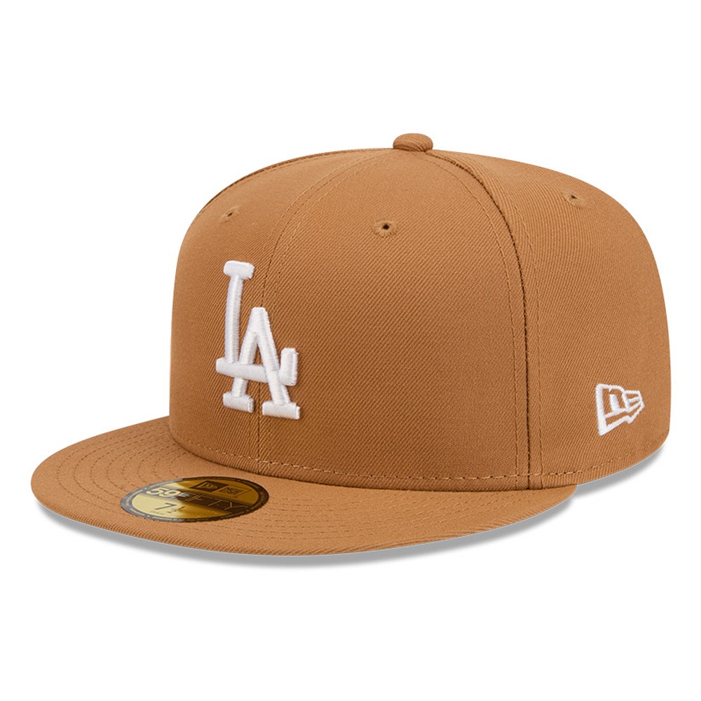 Los Angeles Dodgers Bronze and White Basic New Era 59FIFTY Fitted Hat
