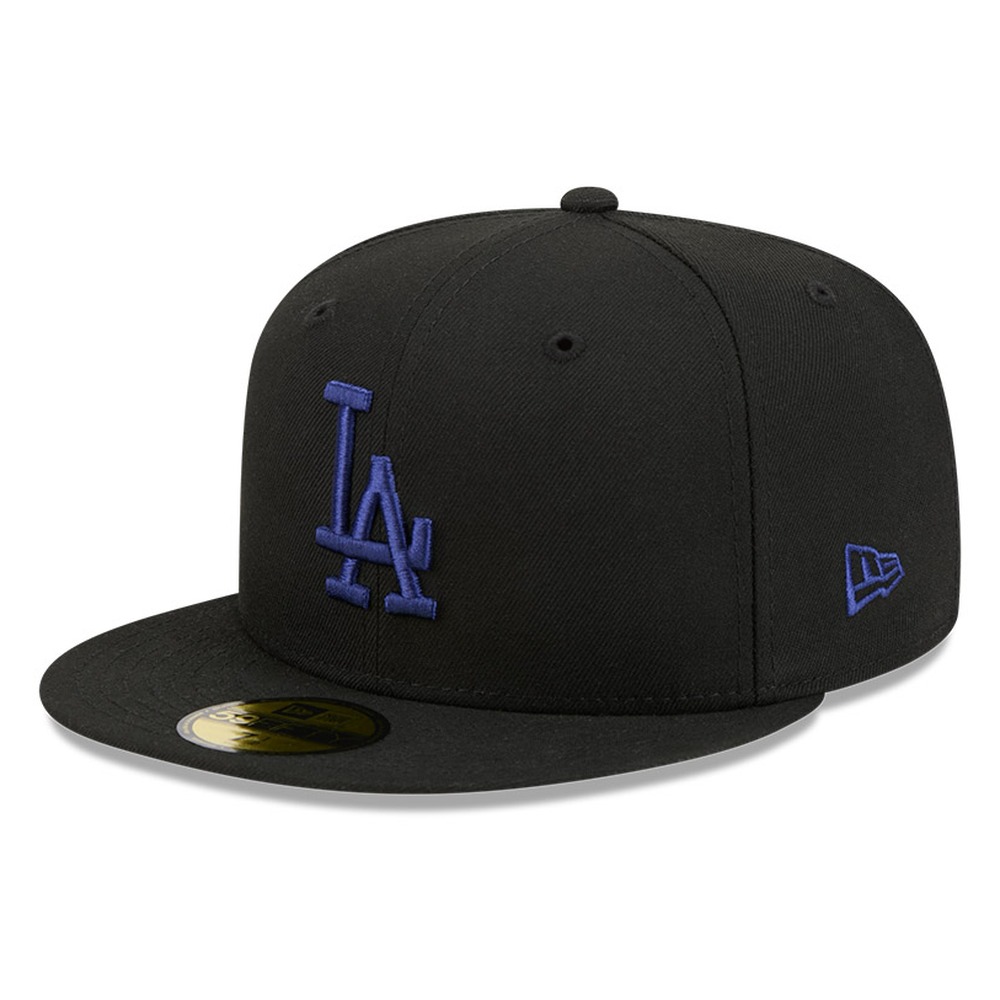 Los Angeles Dodgers Black and Team Color Basic New Era 59FIFTY Fitted Hat