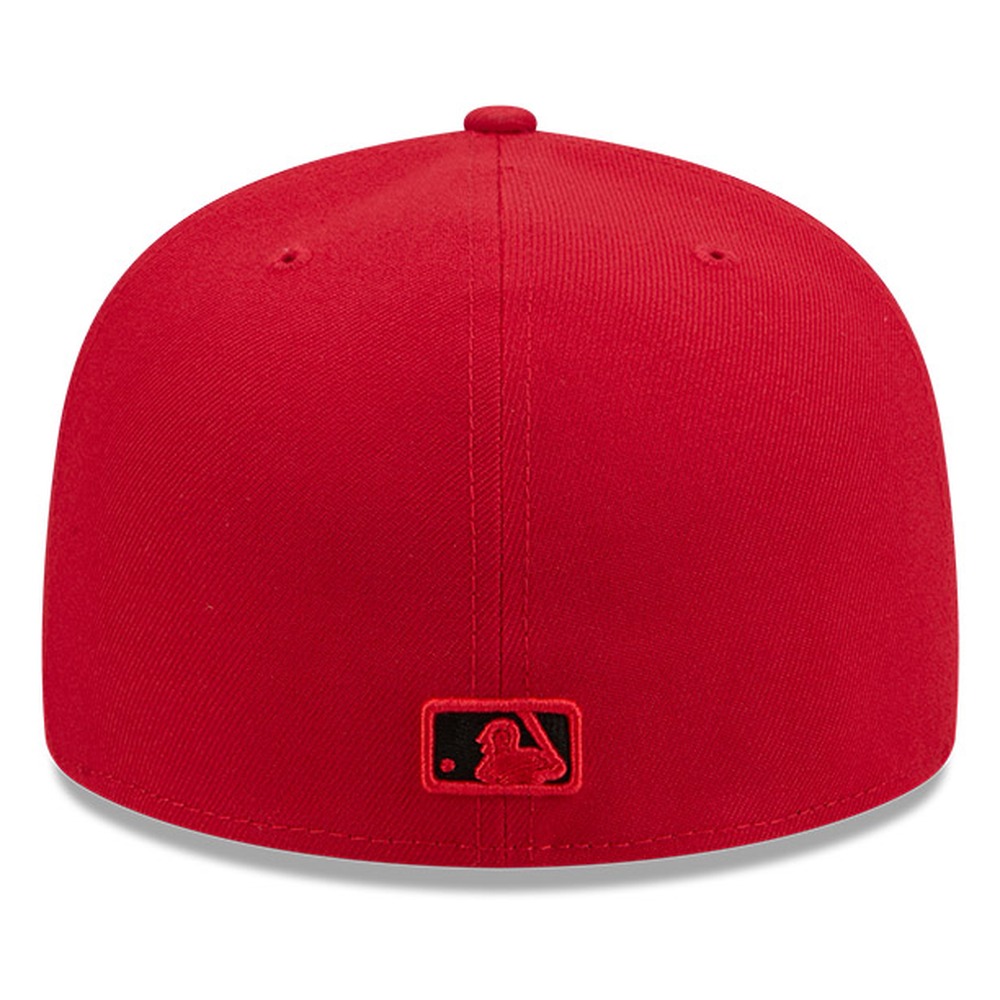 Los Angeles Dodgers Scarlet Red and Black Basic New Era 59FIFTY Fitted Hat