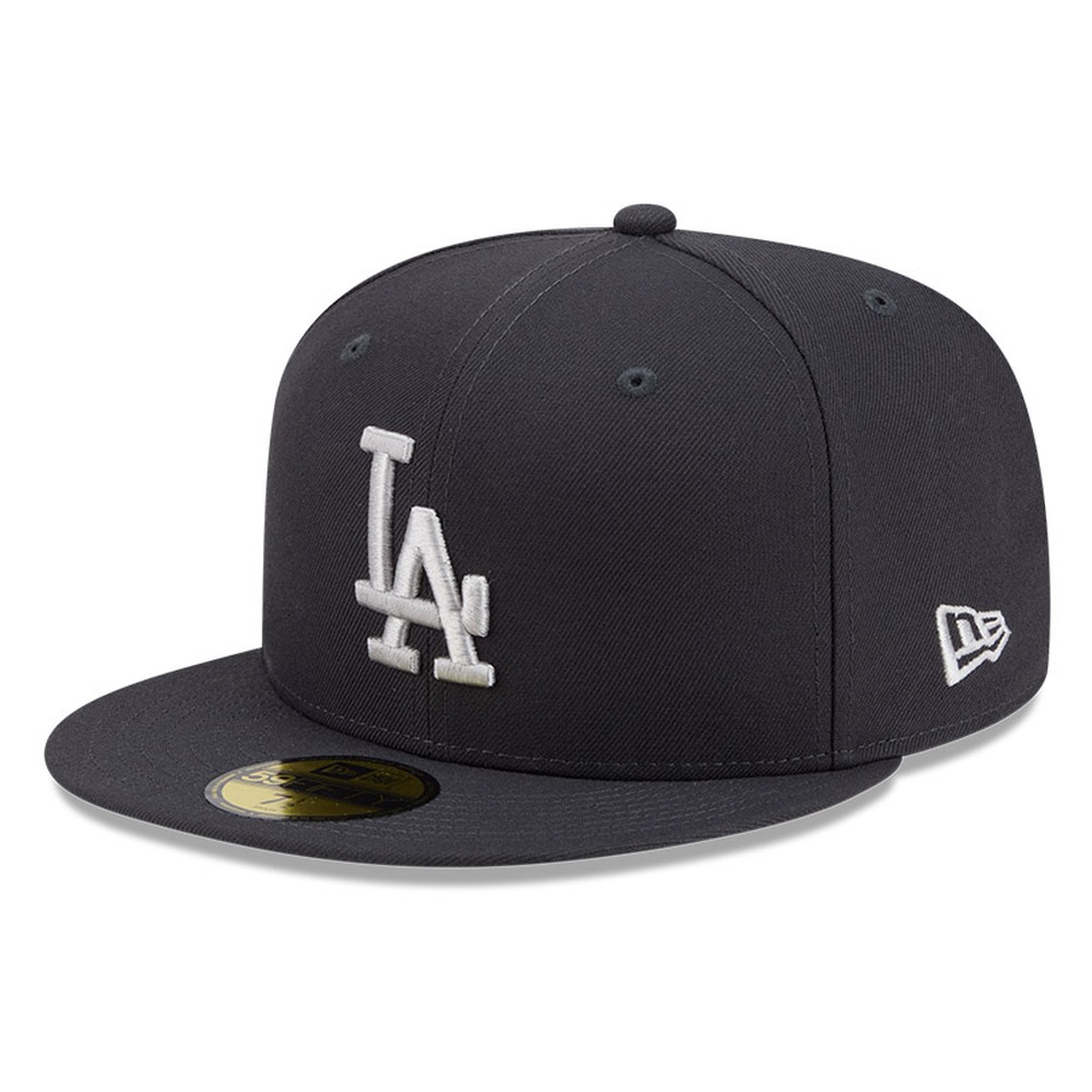 Los Angeles Dodgers Dark Grey Anthracite Basic New Era 59FIFTY Fitted Hat
