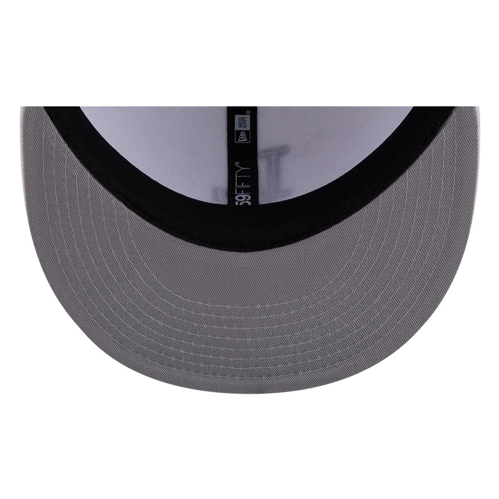 Los Angeles Dodgers White and Black Basic New Era 59FIFTY Fitted Hat