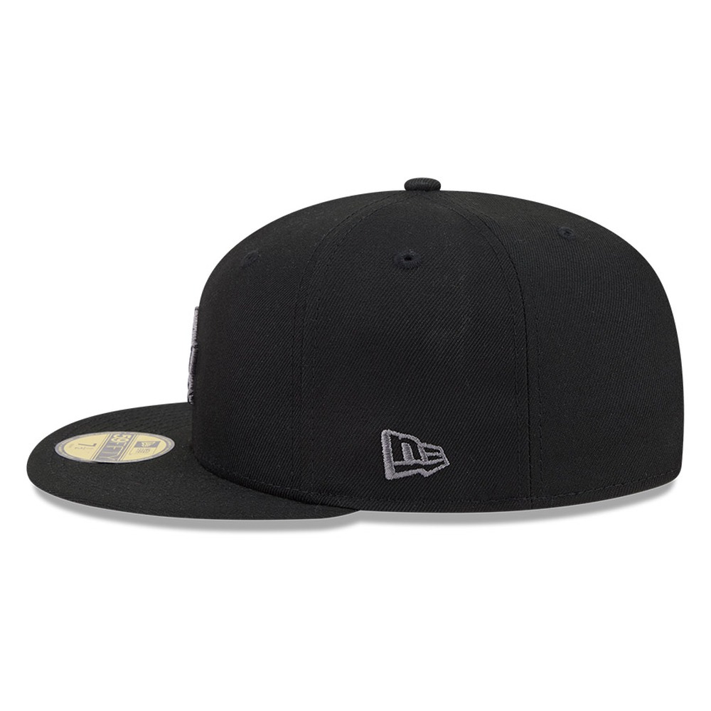 Los Angeles Dodgers Black and Graphite Basic New Era 59FIFTY Fitted Hat
