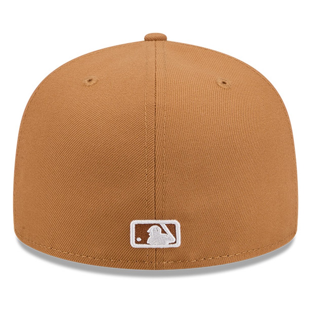 Los Angeles Angels Bronze and White Basic New Era 59FIFTY Fitted Hat