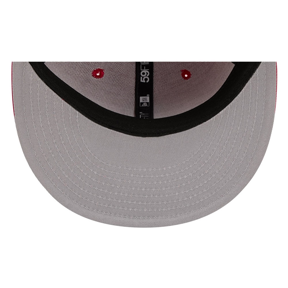 Los Angeles Angels Scarlet Red and Black Basic New Era 59FIFTY Fitted Hat