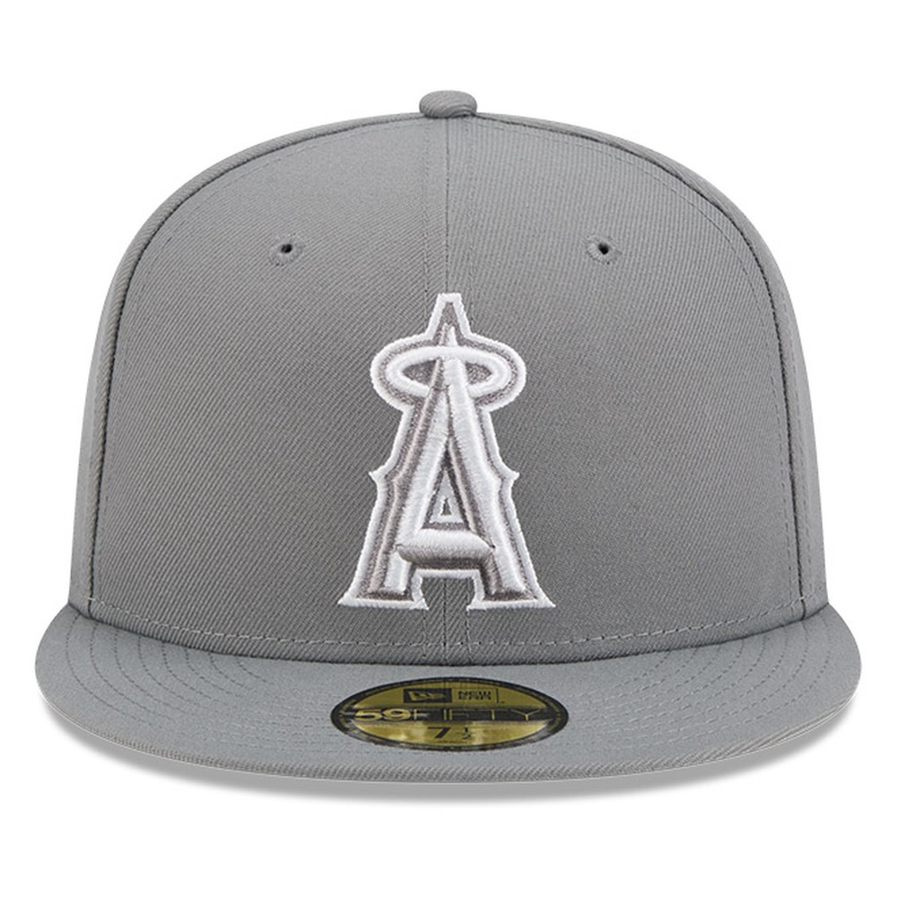 Los Angeles Angels Medium Grey Basic New Era 59FIFTY Fitted Hat