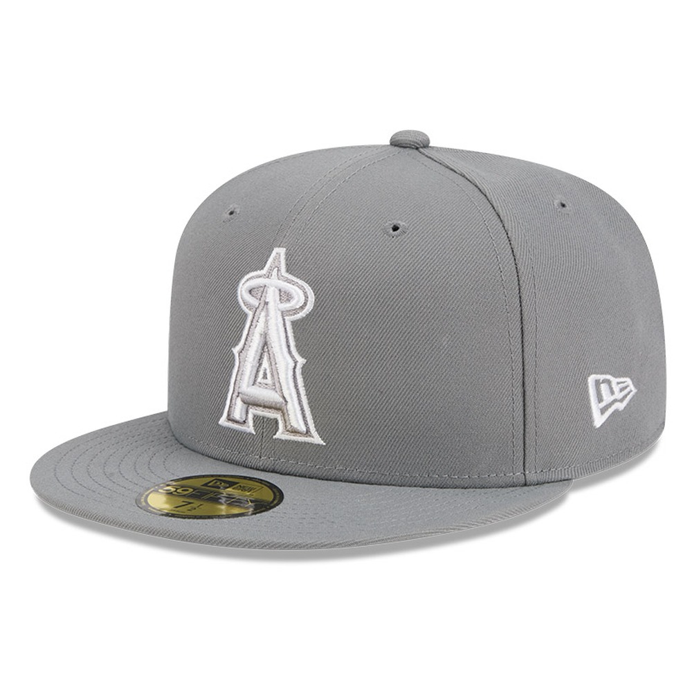 Los Angeles Angels Medium Grey Basic New Era 59FIFTY Fitted Hat