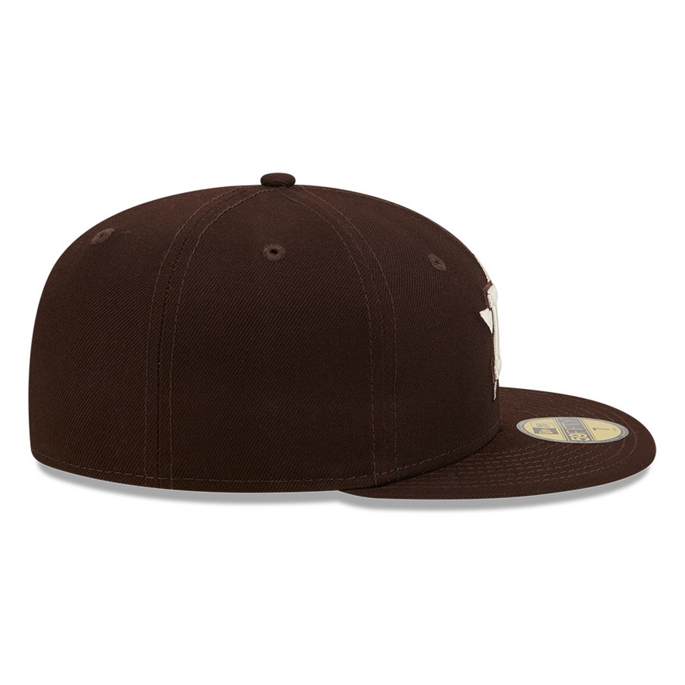 Houston Astros Burntwood Brown Basic New Era 59FIFTY Fitted Hat