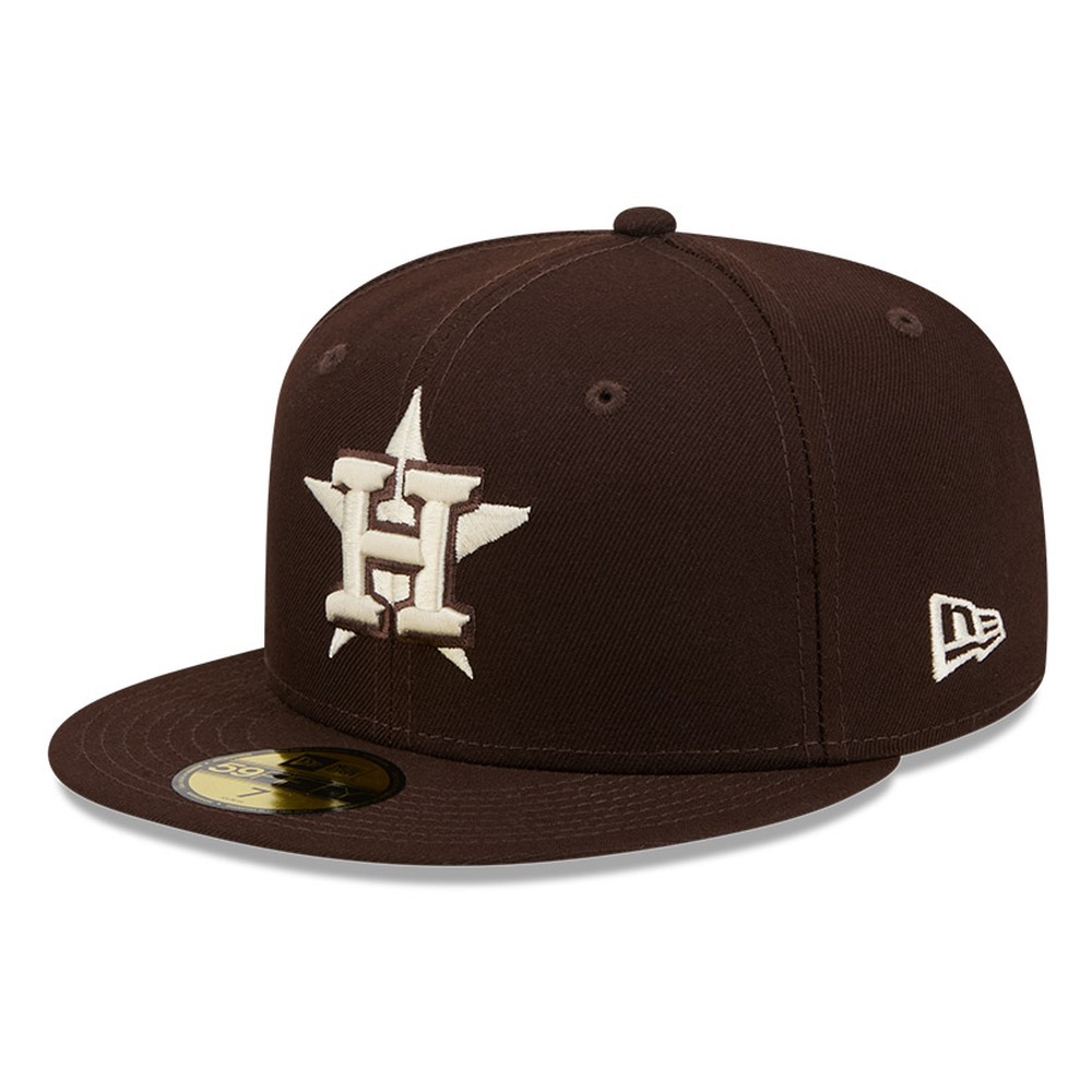 Houston Astros Burntwood Brown Basic New Era 59FIFTY Fitted Hat