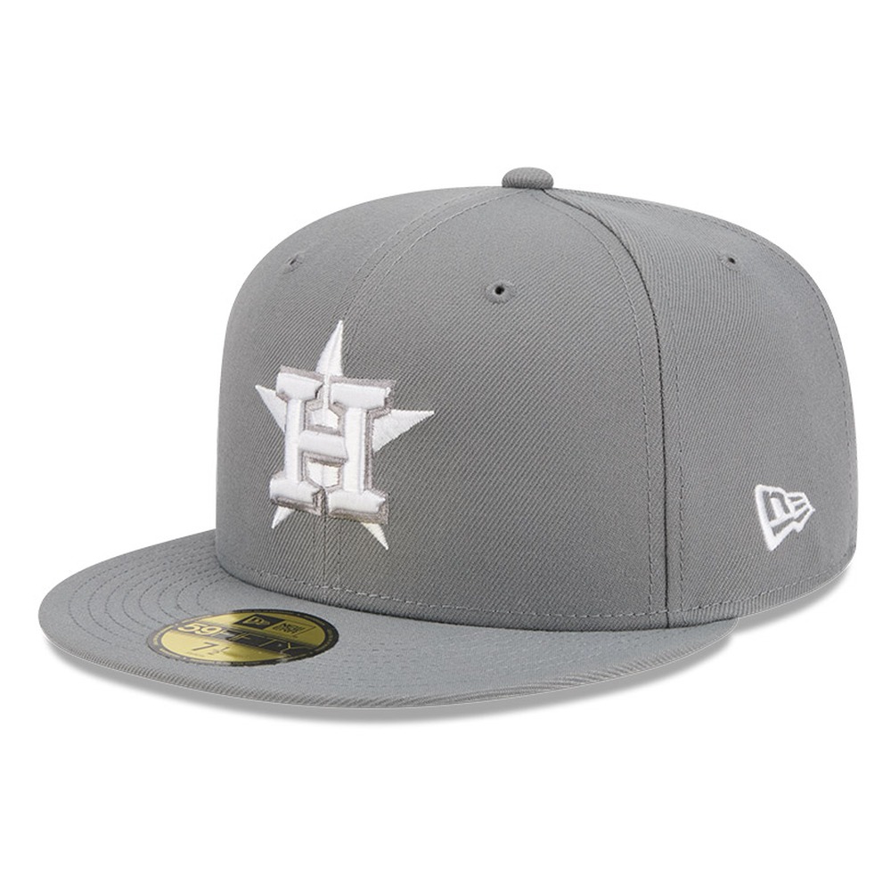 Houston Astros Medium Grey Basic New Era 59FIFTY Fitted Hat