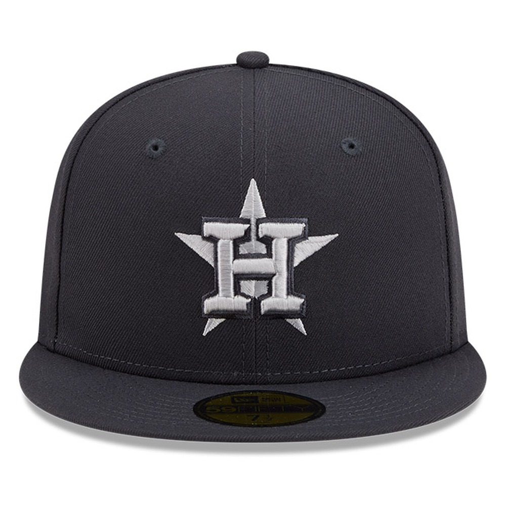 Houston Astros Dark Grey Anthracite Basic New Era 59FIFTY Fitted Hat