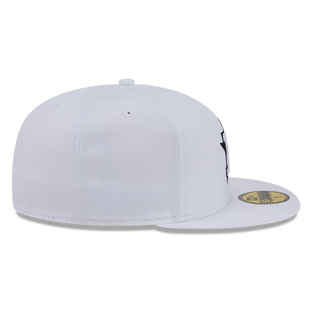 Houston Astros White and Black Basic New Era 59FIFTY Fitted Hat