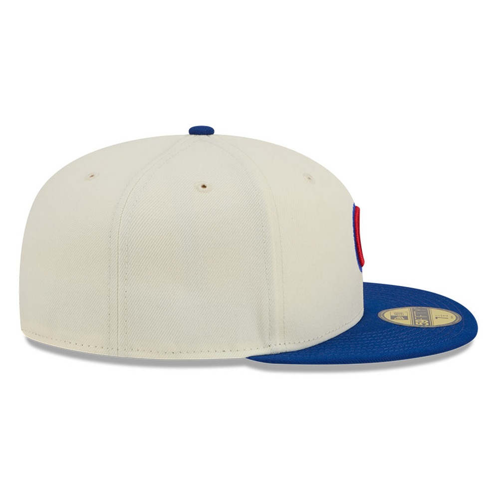 Chicago Cubs Chrome White Two Tone Basic New Era 59FIFTY Fitted Hat