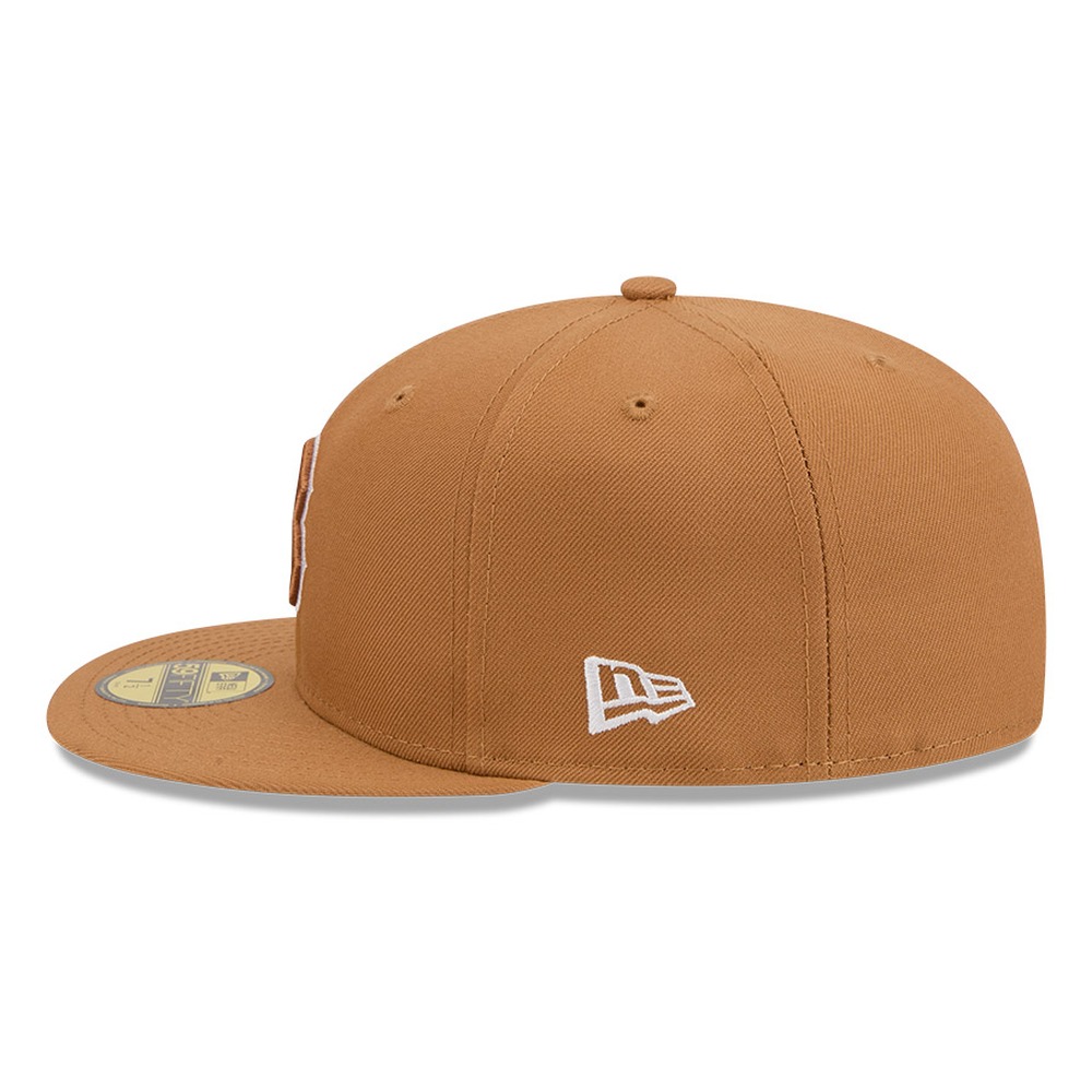 Boston Red Sox Bronze and White Basic New Era 59FIFTY Fitted Hat
