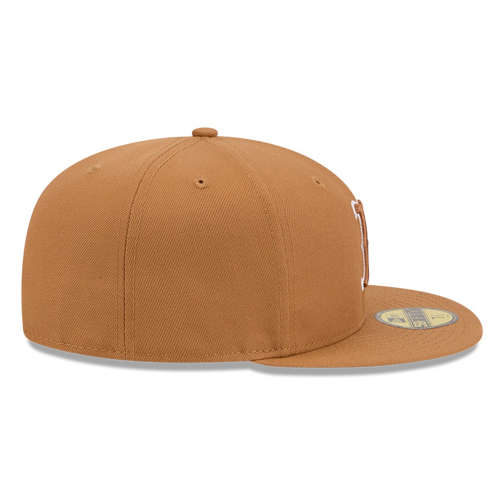 Boston Red Sox Bronze and White Basic New Era 59FIFTY Fitted Hat