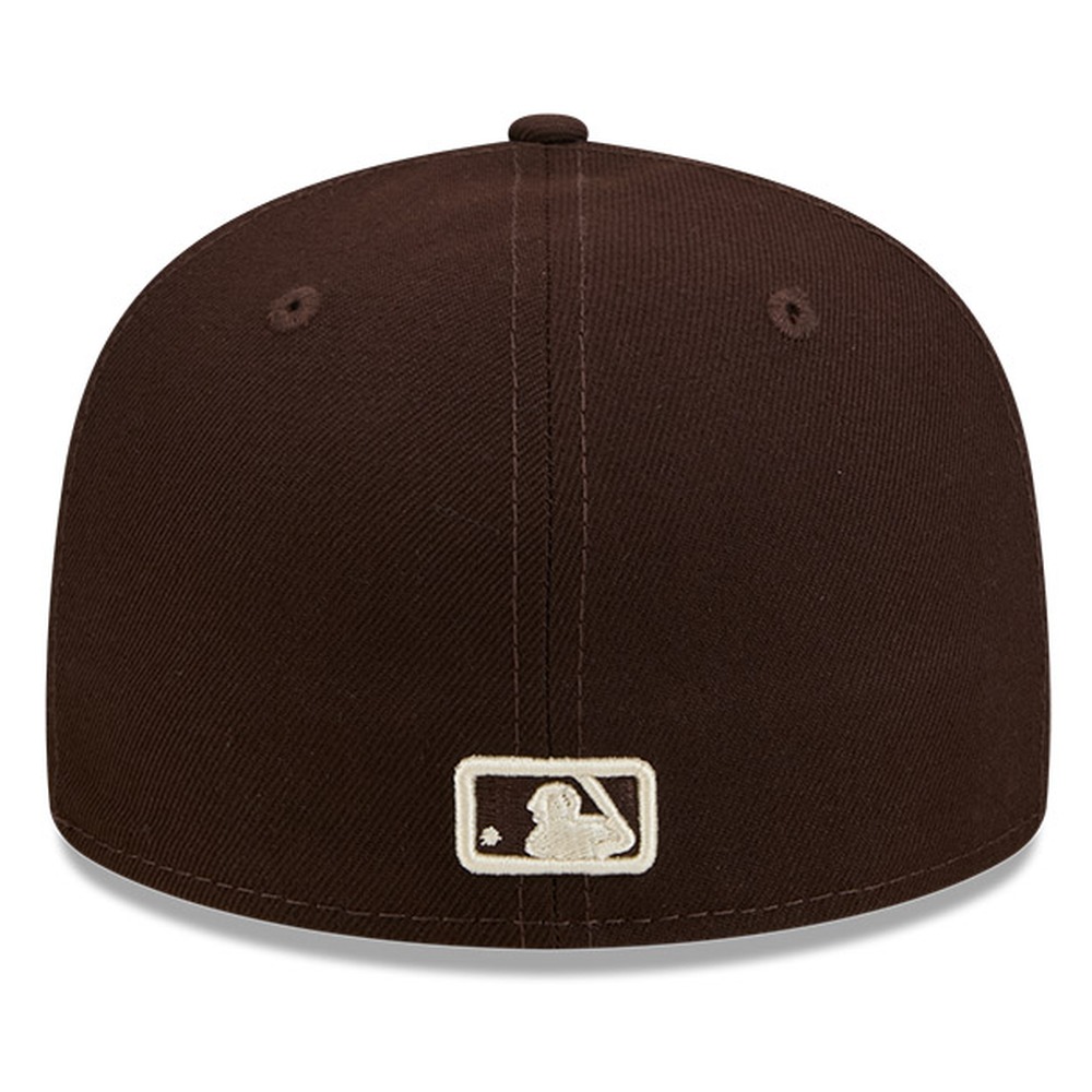 Atlanta Braves Burntwood Brown Basic New Era 59FIFTY Fitted Hat