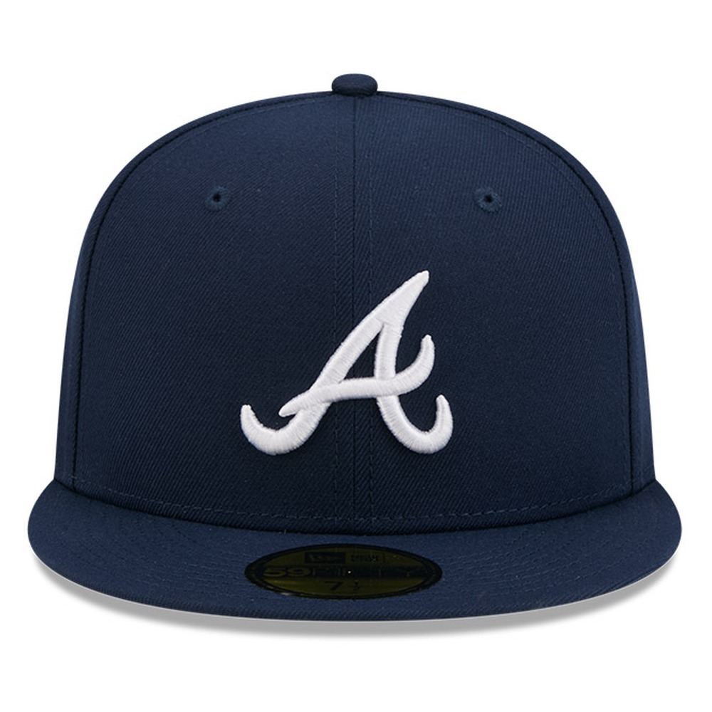 Atlanta Braves Dark Blue Basic New Era 59FIFTY Fitted Hat