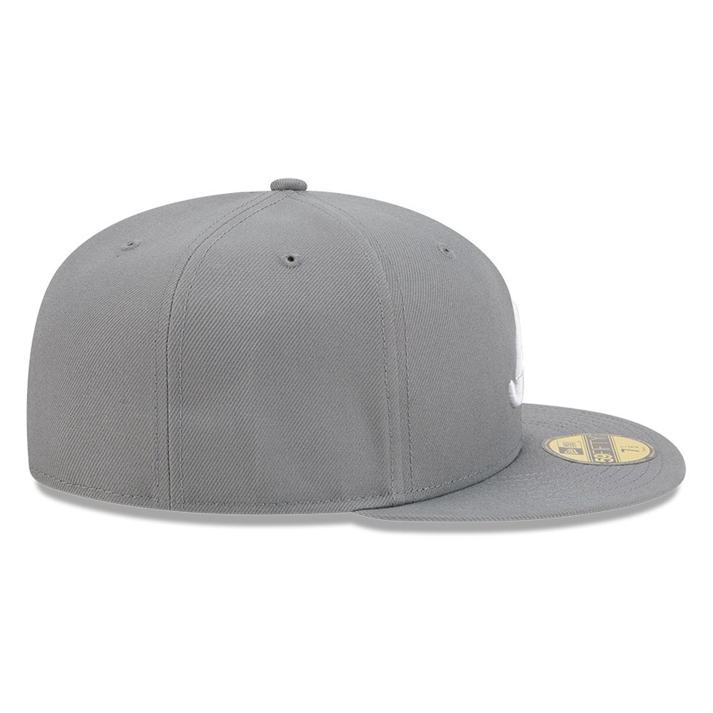 Atlanta Braves Medium Grey Basic New Era 59FIFTY Fitted Hat