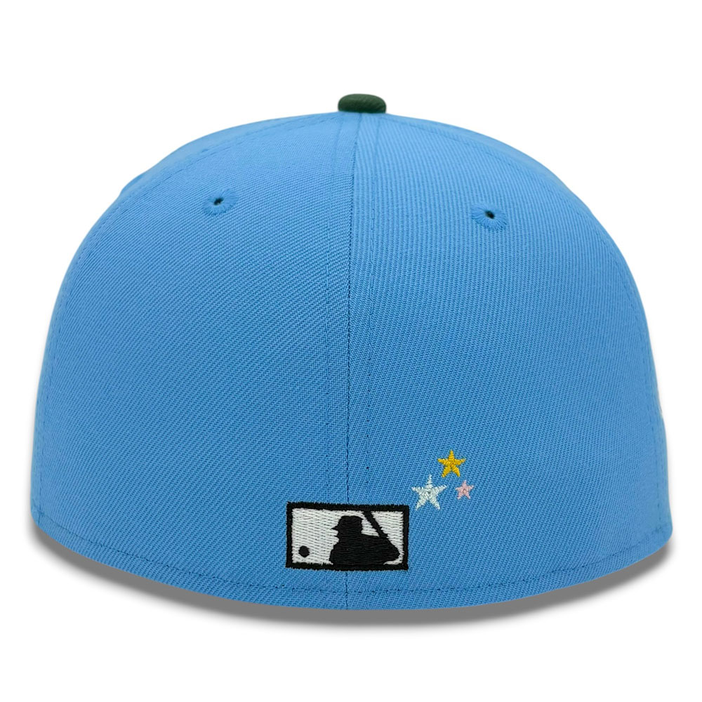 Houston Astros Blue and Green Two Tone Cow Print Logo 45th Anniversary Patch UV New Era 59FIFTY Fitted Hat
