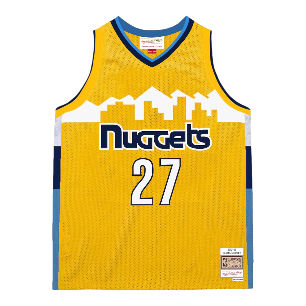 Denver Nuggets Jamal Murray Gold Mitchell & Ness 2017-18 Hardwood Classics Swingman Jersey