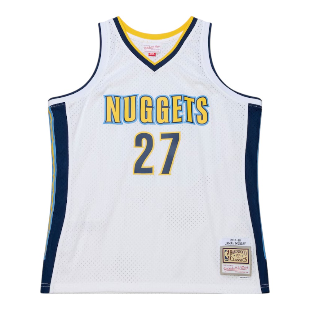 Denver Nuggets Jamal Murray White Mitchell & Ness 2017-18 Hardwood Classics Swingman Jersey