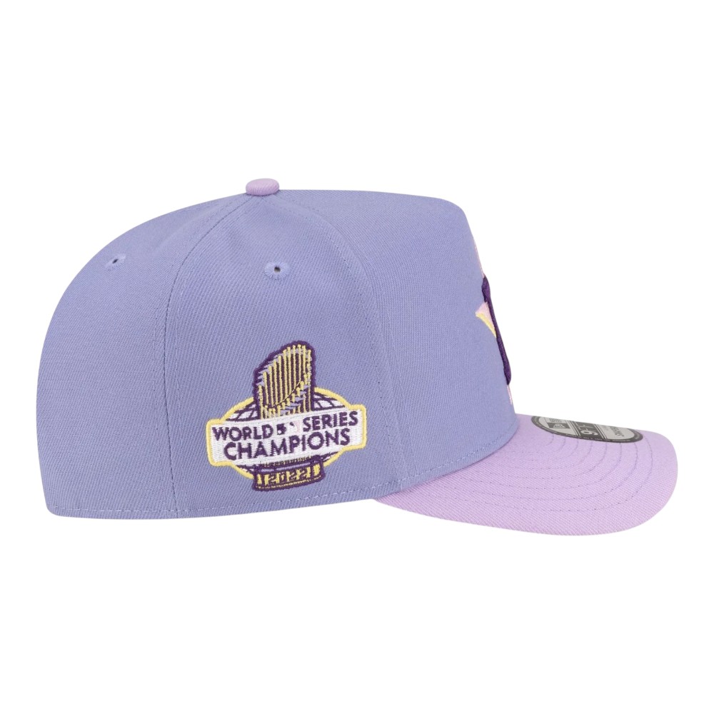 Houston Astros Lavender Two Tone 2022 World Series Champions Patch New Era 9FIFTY A-Frame Snapback Hat