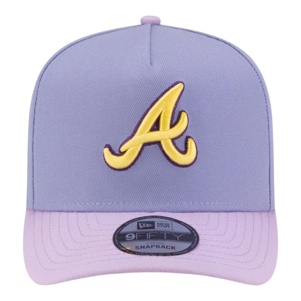 Atlanta Braves Lavender Two Tone Atlanta-Fulton Patch New Era 9FIFTY A-Frame Snapback Hat