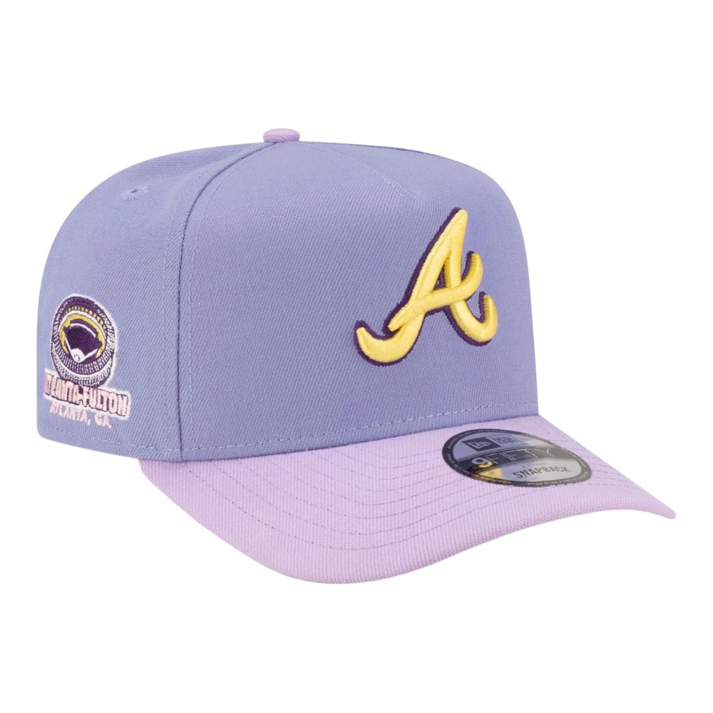 Atlanta Braves Lavender Two Tone Atlanta-Fulton Patch New Era 9FIFTY A-Frame Snapback Hat