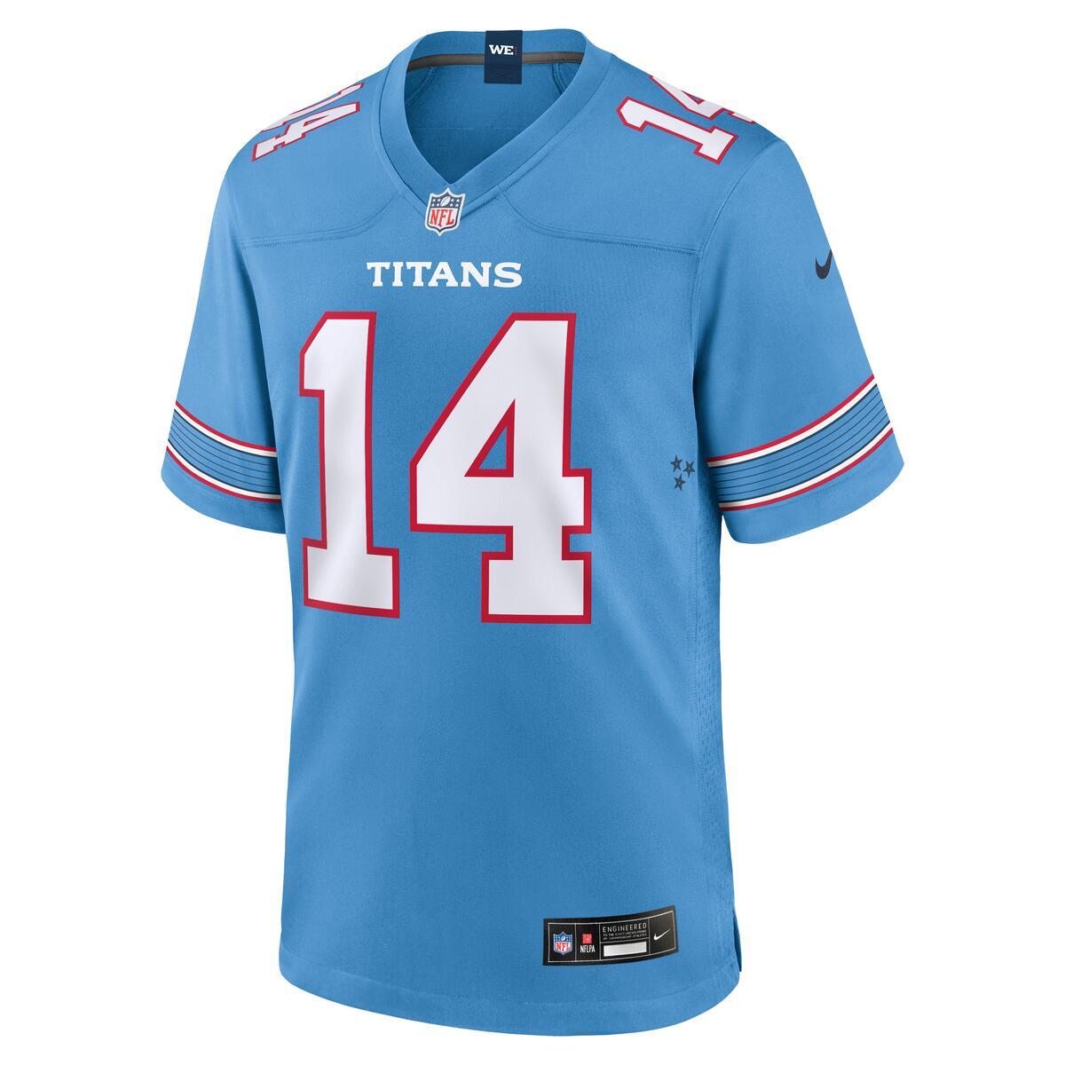 Tennessee Titans Carnell Tate Light Blue Nike Game Jersey