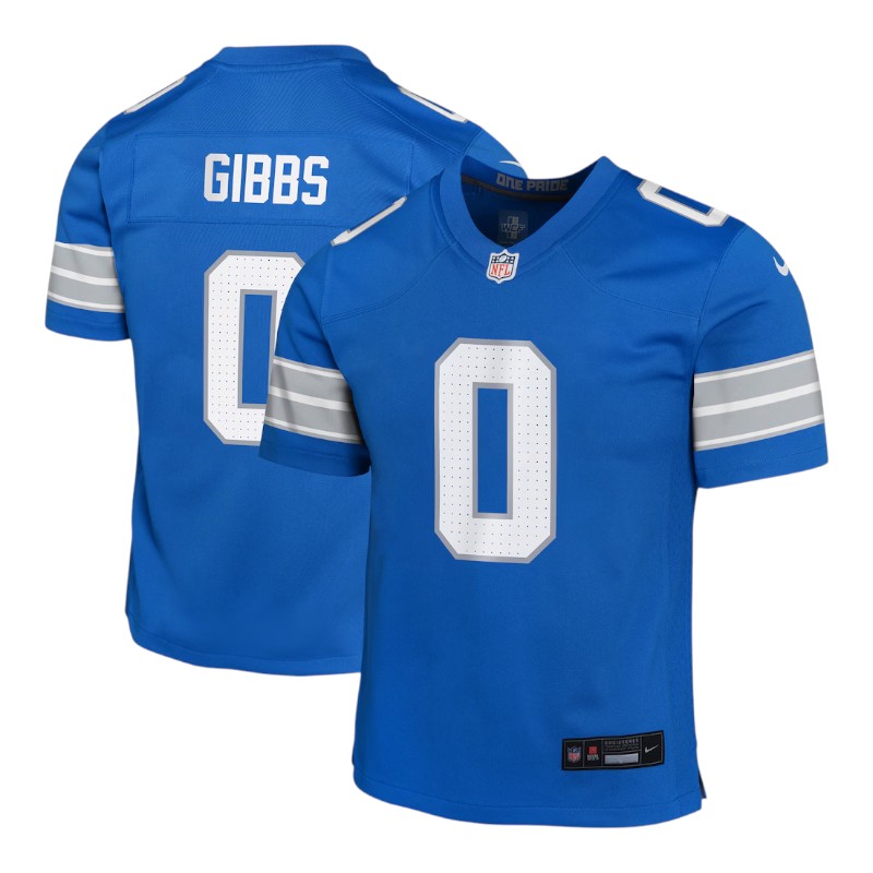 Youth Detroit Lions Jahmyr Gibbs Blue Nike Game Jersey