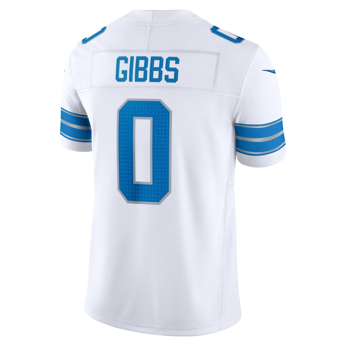 Detroit Lions Jahmyr Gibbs White Nike Team Game Jersey