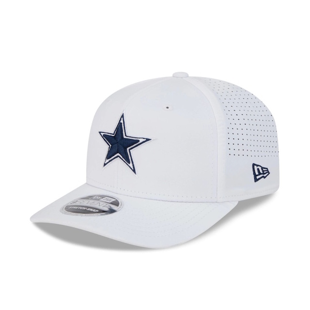 Dallas Cowboys White Adventure Perform New Era 9SEVENTY Stretch Snapback Hat