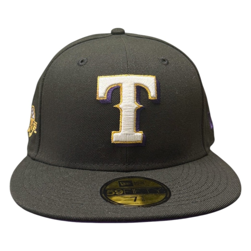 Texas Rangers Black 50th Anniversary Patch New Era 59FIFTY Fitted Hat