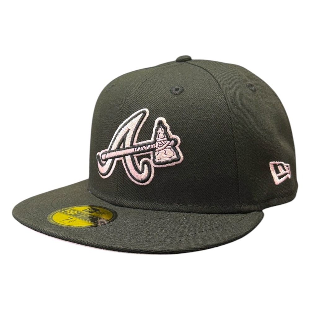 Atlanta Braves Black and Pink 30th Anniversary Patch UV New Era 59FIFTY Fitted Hat