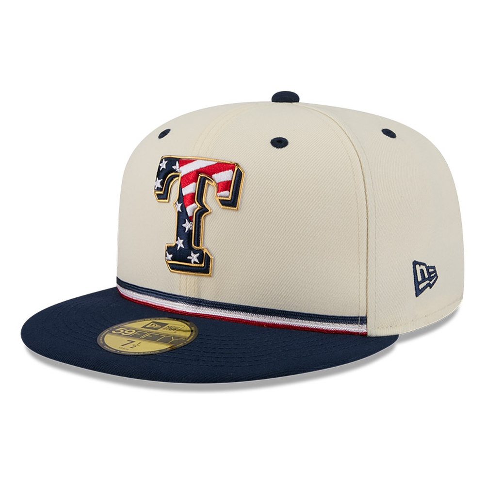 Texas Rangers 2026 Fourth of July USA 250 Patch New Era 59FIFTY Fitted Hat