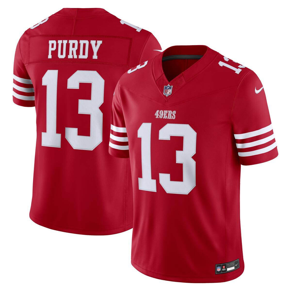 San Francisco 49ers Brock Purdy Scarlet Nike Vapor F.U.S.E Stitched Limited Jersey