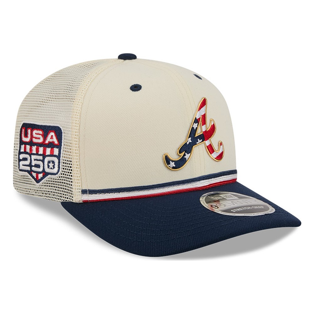 再掲載☆NewEra59FIFTY Atlanta ジュエルキャップ　7 1/2 Atlanta Braves 2026 Fourth of July USA 250 Patch New Era 9SEVENTY